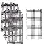 ALEGI 12 Pcs Aquarium Fish Tank Divider Plastic Egg Crate Aquarium Filter Bottom Tray Grid Isolation Board Partition Net Pane Separator (S 12pcs Black)