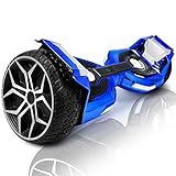EMAXUSA, 8.5” All Terrain Hover Board, Off Road Self Balancing Scooter with Bluetooth and LED Lights, UL2272 Safety Certified (Blue)