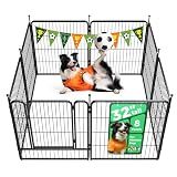 FXW Rollick Unleashed Dog Playpen for Indoor, Yard, RV Camping, 32 inch 8 Panels for Small and Medium Dogs│Patented