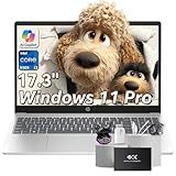 HP 17.3″ HD Laptop for Student & Business, Intel Core i3‑N305 (8-Core), 32GB RAM, 1TB SSD, Wi‑Fi 6, Bluetooth 5.4, Windows 11 Pro, Copilot AI, Long Battery Life with G255 Pro Laptop Accessories Kit