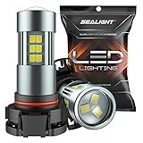 SEALIGHT 5202 LED Fog Light Bulbs, 6000K Xenon White, 27 SMD Chips DRL Bulbs, 5202 5201 PS19W PS24W 9009 LED Fog Light, Pack of 2