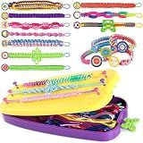 Friendship Bracelet Making Kit Toys, Ages 7 8 9 10 11 12 Year Old Girls Gifts Ideas, Birthday Present for Teen Girl, Arts and Crafts String Maker Tool, Bracelet DIY, Kids Travel Activity Set