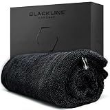 Blackline Microfiber Car Drying Towel 24"x36", 1300GSM Twisted Loop
