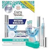 GuruNanda Professional Teeth Whitening Wireless Kit with LED Light & Whitening Pen, Helps Remove Surface Stains from Coffee, Food, Soda, 40 Treatments