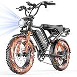 VOLTVOGUE Electric ebike | Full Suspension | 31MPH Top Speed | Range 40-70 Miles | 48V 960Wh Removable Battery | LED Headlights | 20-Inch All-Terrain Fat Tires | UL 2849 Certified ebike