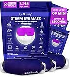 Steam Eye Mask, Self Heating Warm Compress for Dry Eyes I Heated Fast Relief for Stye, Puffy Sensitive Eyes, Moist Heat, Easter Basket Stuffers, Travel & Relaxation Gifts for Women and Men - Unscented
