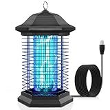 AMUFER Bug Zapper Outdoor Indoor, 18W Power & 4400V Instant Grid Mosquito Repellent, Insect Control Efficiency Increased 100%, 1/2 Acre Coverage, Fly Trap for Patio, Backyard, Home