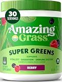 Amazing Grass Super Greens Powder Berry, 30 Servings, 8.5 oz