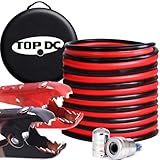 TOPDC 2 Gauge 20 Feet Jumper Cables for Car, SUV and Trucks Battery, Heavy Duty Automotive Booster Cables for Jump Starting Dead or Weak Batteries with Carry Bag, (TD-P0220)