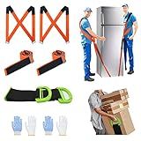 Moving Straps Lifting(Padded) one Person 2-Person Lifting and Moving System Appliance,for Harness Moving Mattress Couch Furniture Heavy Things,Suitable Professional Moving Body Strap Wrist Strap