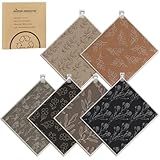 Needbrock 6 Pack Swedish Dishcloths for Kitchen,Swedish Rags Dish Towels with Clips, Reusable Paper Towels Washable Absorbent Cellulose Sponge Cloths No Odor for Cleaning Home Kitchen