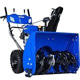 BILT HARD 28 in. 302cc Gas Powered Snow Blower with Corded Electric Start, Track Drive System, 2-Stage Self-Propelled Snow Blower with Steering Control and LED Light