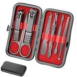 Manicure set Men Personal Care Tools Accessories Finger and Toe Nail Clippers Kit Professional Manicure Pedicure Kit With Travel Case Nail Grooming Kit Present for Men Women Stocking Stuffers