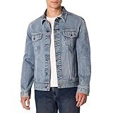 Amazon Essentials Men's Regular-Fit Low Stretch Denim Jacket, Tinted Light Wash, XX-Large