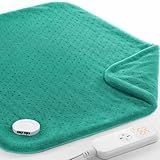 Heating Pad for Back Pain & Cramps, 24"x 20" Electric Heating Pad for Shoulder, Neck, Cramp, Menstrual Pain, Christmas Gifts for Women Men Mom Dad, Auto-Off, Machine Washable, Moist/Dry Heat pad,Green