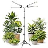 Quehoomii 2026 LED Grow Light Floor Lamp,6000K White Full Spectrum Growing Light for Indoor Tall Large Plants,Height Adjustable 17-61",Half or Full Brightness Dimmable & Auto Timer