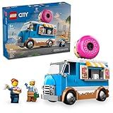 LEGO City Donut Truck Toy - Building Toy for Kids, Boys and Girls, Ages 5+ - Mobile Donut Stand with 2 Minifigures and Other Accessories - Fun Gift Idea for Birthdays & Holidays - 60452