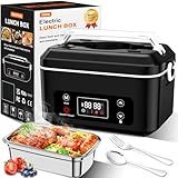 Cordless Electric Heated Lunch Box,Pro 24000mah Heated Lunch Box,Battery Powered, 1.2L Portable Food Heater-3D-5 Side Heating-Intelligent Temperature Control,Suitable For Trucks,Offices,Travel