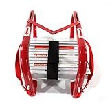 Fire Escape Ladder, 3 Story Emergency Portable Safety Ladder for Adults & Kids with Anti-Slip Rungs and Wide Steps V Center Suitable for Windows and Balcony|25-Foot