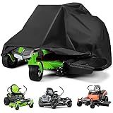Amberr Outdoor Zero-Turn Mower Cover,Zero Turn Universal Fit Lawn Mower Covers and Accessories,Waterproof UV Protection Cover Universal Fits Up to 60”Mower Decks