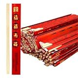 52USA Disposable Bamboo Chopsticks (100 Sets) - 9'' Long, UV Treated, Individually Wrapped Japanese and Chinese Wooden Chopsticks Bulk