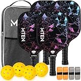 Pickleball Paddles Set of 4 with Bag, Grip Tapes & Balls, USAPA Approved