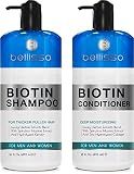 Biotin Shampoo and Conditioner Set - Sulfate and Paraben Free Treatment for Men and Women - Hair Thickening Volumizing Products to Help Boost Thinning Hair with Added Keratin