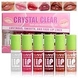 Yasovigi 6 Colors Lip Oil Lip Stain, Watery Lip Oil Lip Tint Stain Set, Liquid Lipstick Lip Gloss Moisturizing, Multi-use Lip and Cheek Tint, Non-Sticky, High Pigment (Type A)