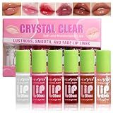 Yasovigi 6 Colors Lip Oil Lip Stain, Watery Lip Oil Lip Tint Stain Set, Liquid Lipstick Lip Gloss Moisturizing, Multi-use Lip and Cheek Tint, Non-Sticky, High Pigment (Type A)