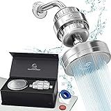 AquaHomeGroup Luxury Filtered Shower Head Set 20+3 Stage Shower Filter for Hard Water Removes Chlorine and Harmful Substances - Showerhead Filter High Output