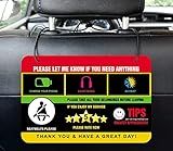 Rideshare Rating Tips Accessories Driver Signs Display Card (Pack of 2) – All You Need for Your Business