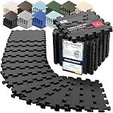 bemaxx Gym Mats Set - 18 pcs EVA Interlocking Foam Floor Tiles (12.6"x12.6"x0.4") 18sqft Protective Gym Flooring Sports Home Workout Exercise Mats Puzzle Garage Fitness Play-Room Garage Pool Treadmill