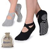 Ozaiic Pilates Socks for Women Non Slip Grip Yoga Barefoot Indoor Workout