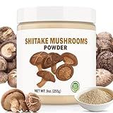9oz Shiitake Mushroom Powder, Umami Seasoning - Made of natural dried shiitake mushrooms for Risotto, Soups, Meat rubs and Mushroom Coffee, Airtight Freshness Jar