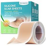 Dimora UPF50+ Silicone Scar Sheets with UV Protection Reusable Sheets to Soften, Flatten Fade Scars, Reduce Redness for Surgical, C-Section, Burn, Keloid, and Hypertrophic Scars (1.6”x78.7" Roll)