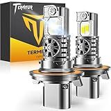 Termitor Latest H13/9008 LED Bulbs, 50,000LM Brightness High/Low Beam, 75000+ Hours Long Service Life, 6500K Cool White, Real 1:1 Halogen Size Exterior Light Bulbs, 3 Mins Plug N Play, Pack of 2