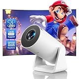 [Short Throw/Adjustable Stand]Mini projector with WiFi and Bluetooth, 2025 Upgrade Outdoor Portable Movie Projector 1080P, Auto Vertical Keystone, Home Projector for Phone/TV Stick, WiMiUS S27 (White)