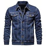 ESDVQ Men's Denim Jacket Regular Fit Jean Jacket for Versatile Wear