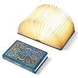 Book Lamp Book Lovers Gifts, Book Light 5 Colors Lights 1200mAh, Foldable Paper Lamp as Book Decor Book Accessories, Embossed Book Cover, Bookish Gifts for Women or Freinds & Unique Birthday Gifts