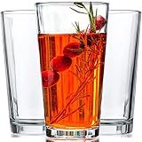 Le'raze 10pc Stackable Drinking Glasses, 16oz Clear Glass Cup Glassware Set