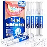 Teeth Whitening Pen Kit - 35% Carbamide Peroxide, Stain Removal, 4 Whitening Pens + 2 Remineralizing Pens, Enamel Repair, Anti-Cavity, Sensitive Teeth Care, 6 x 0.14 Ounce(Mild Mint)