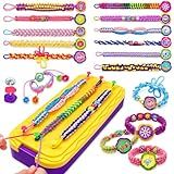 DDAI Arts and Crafts for Kids Age 8-12 Friendship Bracelet Making Kit for Girls - Best Birthday Gifts Ideas for Girl 7 9 10 11 Year Old - Popular Bracelets String Maker Toys Set