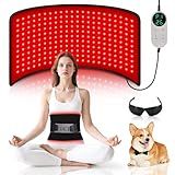 Pedete Red Light Therapy for Body, 24’’ x 12’’Large Infrared Light Therapy Pad with Timer Remote Control, 660nm 850nm Home Light Therapy for Knee Shoulder Back Muscle Joint (with Elastic Strap)