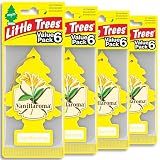 LITTLE TREES Car Air Freshener | Hanging Tree Provides Long Lasting Scent for Auto and Home | 24 Air Fresheners |Vanillaroma