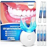 Teeth Whitening Kit – 3 Teeth Whitening Pens + 2 Desensitizing Pens – LED Light – 35% Carbamide Peroxide – Safe & Dentist-Recommended – Fast 7-Day Visible Whitening + Remineralizing Care