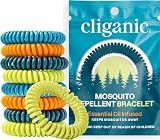 Cliganic Mosquito Repellent Bracelets for Kids & Adults, Natural, 10 Pack