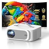 [Official-Apps/AI Movin 2.0 OS/1800 ANSI] Portable-Projector-4k with WiFi and Bluetooth, 35W DoIby Audio, AI Auto Focus with HDR10+, Lisowod 4k Support Outdoor Smart Proyector Compatible with Netflix