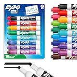 EXPO Dry Erase Markers, Low Odor Ink, Assorted Colors, Chisel Tip, 16 Count - Whiteboard, Calendar, Organization, Back to School, Teacher Supplies