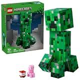 LEGO Minecraft The Creeper Kids Building Toy - Minecraft Toy for Boys & Girls, Ages 10+ - Room Decor for Gamers w/ 1st Version Creeper Minifigure - Gift for Birthdays - 21276