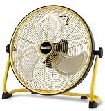 Geek Aire 20" Portable Battery Operated Floor Fan, Metal High Velocity Fan
